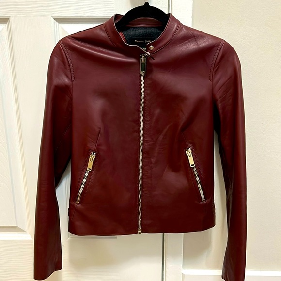 Massimo Dutti Genuine leather jacket XS. - Picture 1 of 4